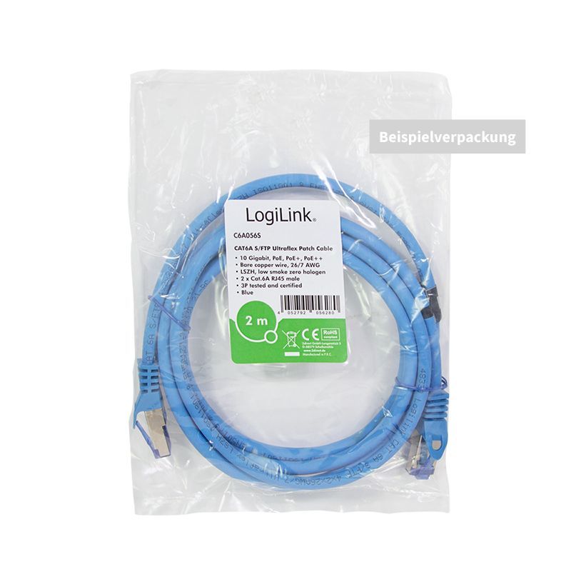 Logilink CAT6A S-FTP Patch Cable 0,25m Blue