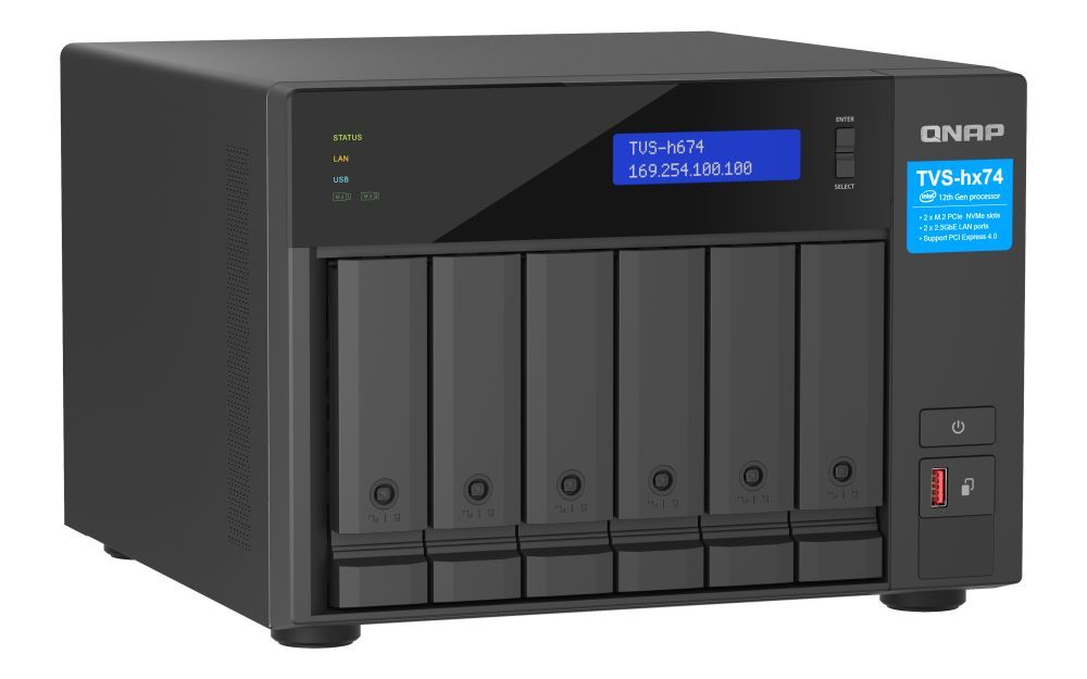 QNAP NAS TVS-H674-i5-32G (32GB) (6xHDD + 2xM.2 SSD)