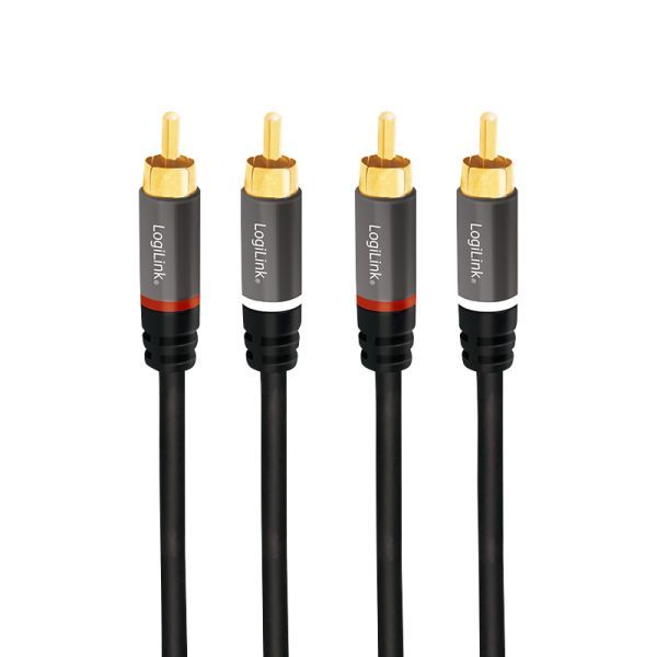 Logilink Audio Cable 2x RCA/M - 2x RCA/M 5m Black