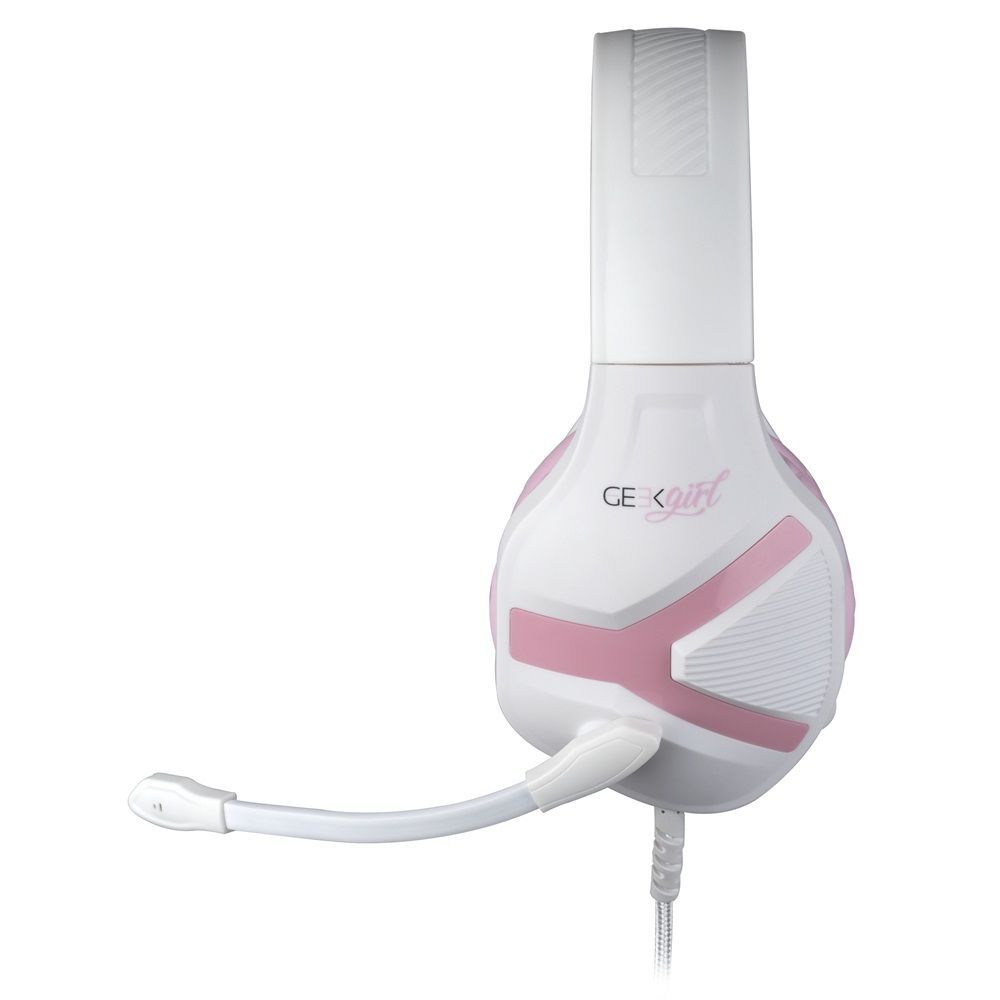 KONIX Mythics Geek Girl Crystal Gaming Headset White/Pink