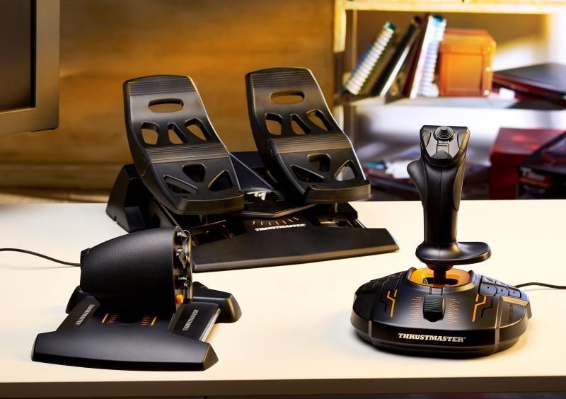 Thrustmaster T-16000M FCS Flight Pack USB Botkormány, Gázkar és Pedál Black