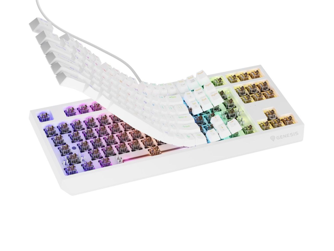 Genesis Thor 230 TKL RGB Mechanical Gaming Keyboard White US