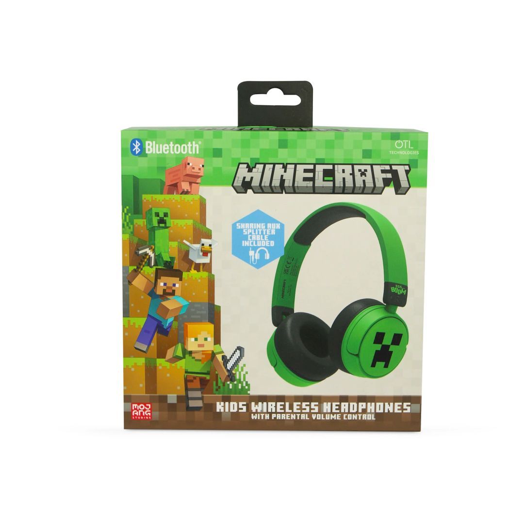 OTL Technologies Minecraft Creeper Kids Bluetooth Headset Green