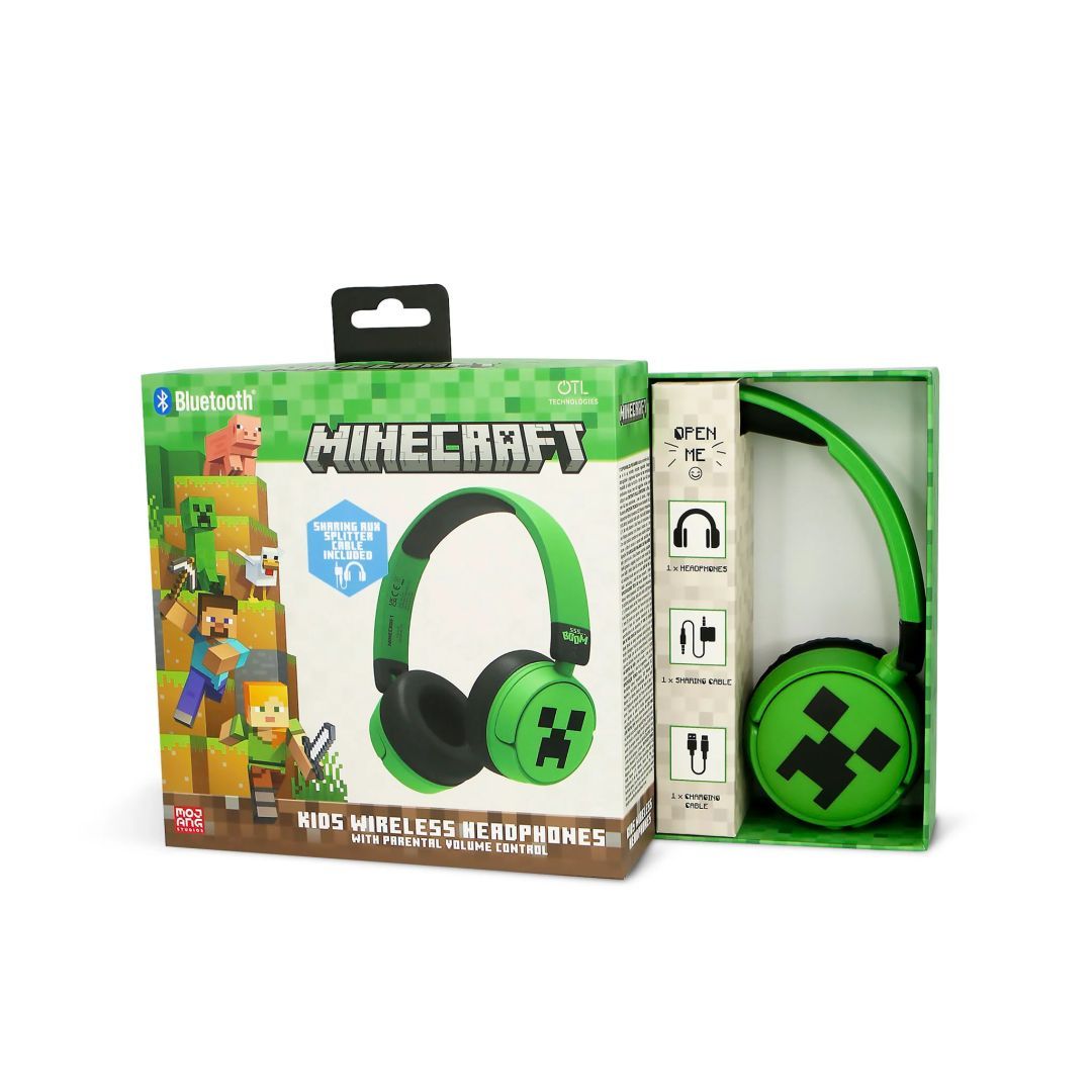 OTL Technologies Minecraft Creeper Kids Bluetooth Headset Green