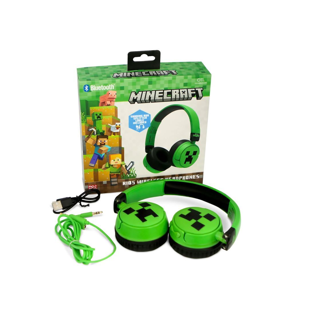 OTL Technologies Minecraft Creeper Kids Bluetooth Headset Green