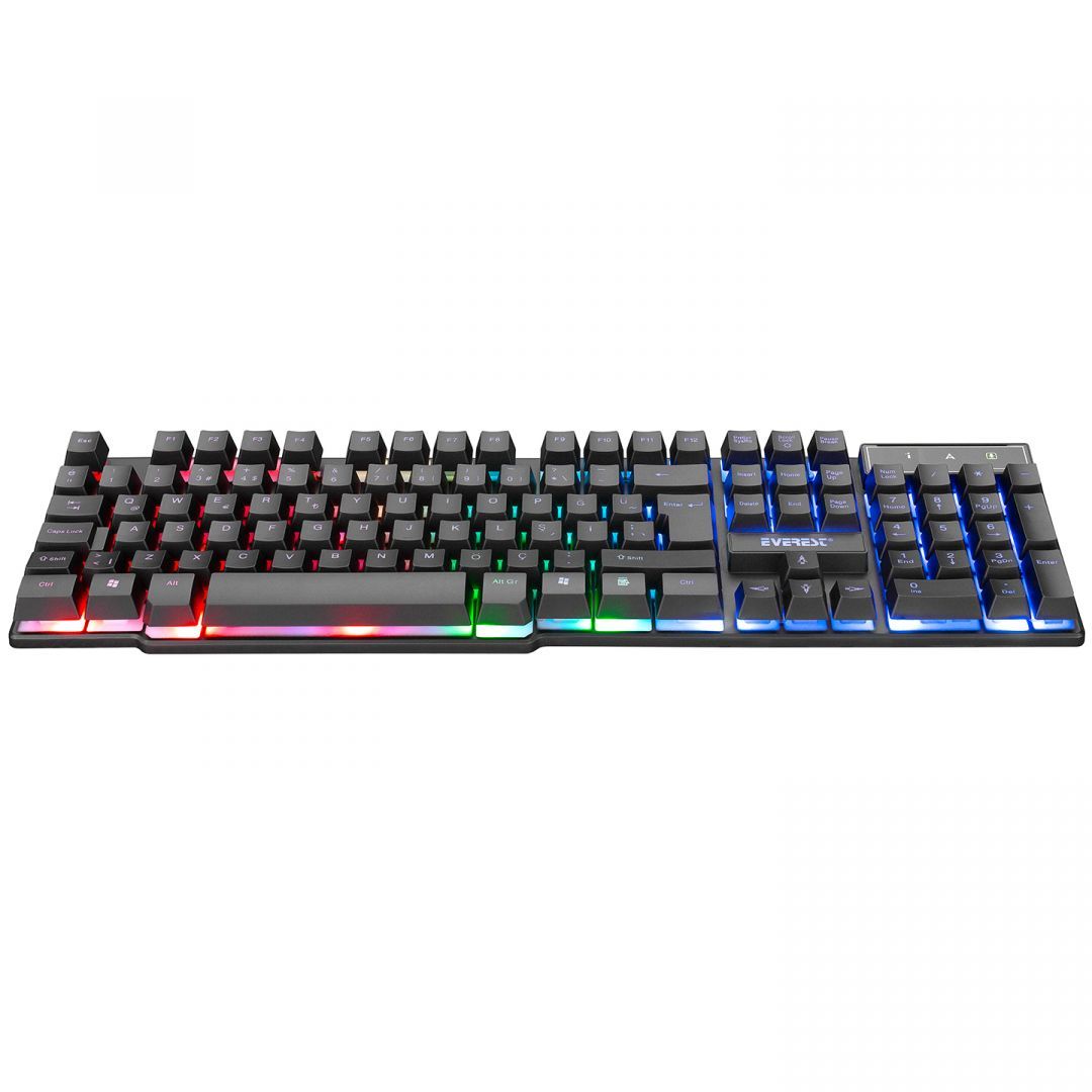 Everest KB-188 Borealis Rainbow RGB Keyboard Black HU