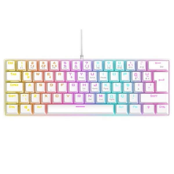 Rampage PLOWER K60 Mechanikus Gaming keyboard White US