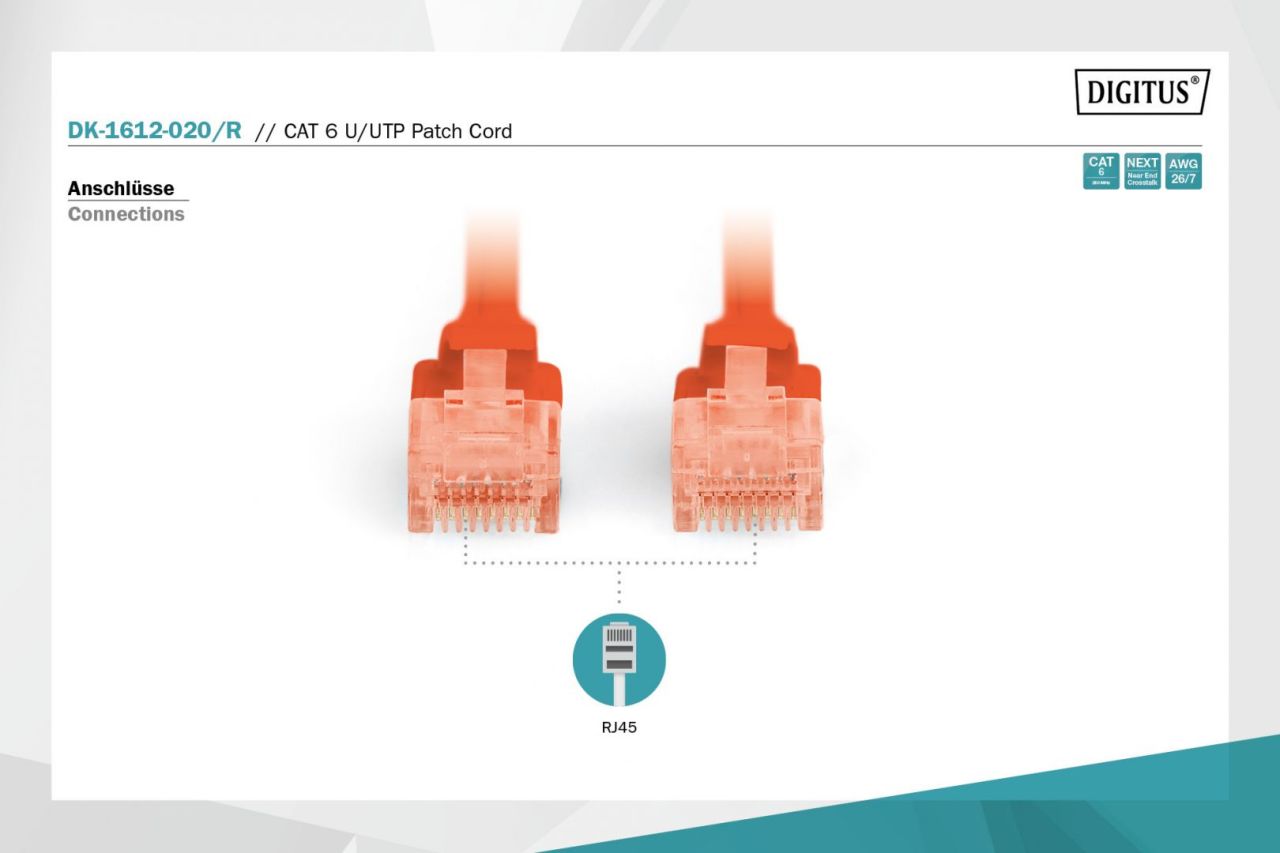 Digitus CAT6 U-UTP Patch Cable 2m Red