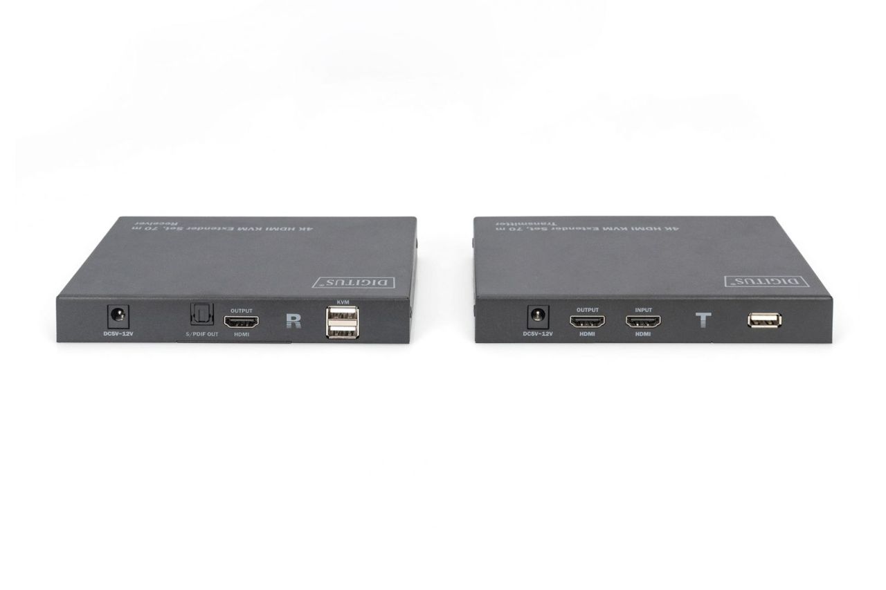 Digitus DS-55513 4K HDMI KVM Extender Set 70m Black