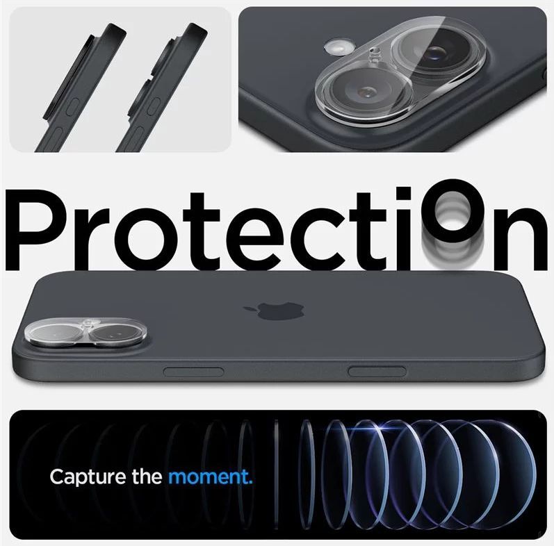 Spigen Glass tR Optik 2 Pack iPhone 16/16 Plus Crystal Clear