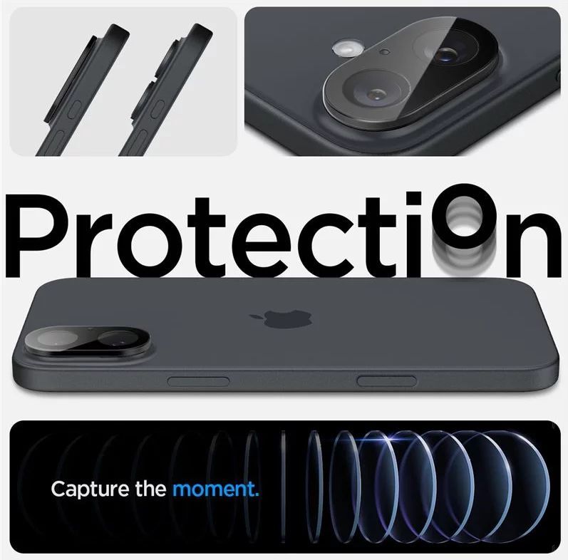 Spigen Glass tR Optik 2 Pack iPhone 16/16 Plus Black