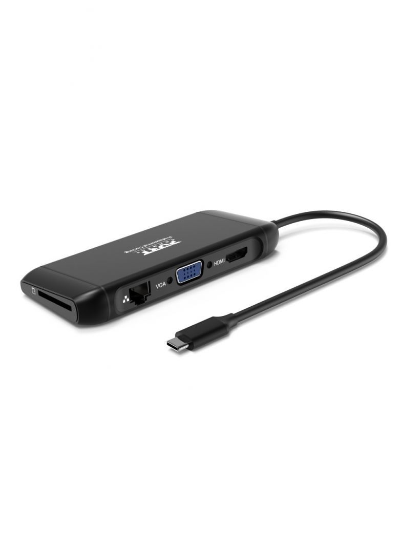 Port Designs USB-C 1X4K Travel Docking Station Black