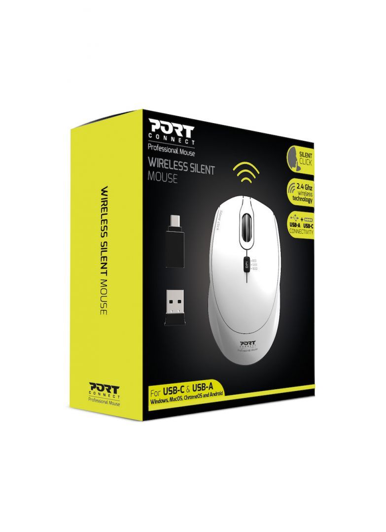 Port Designs Silent Wireless mouse White