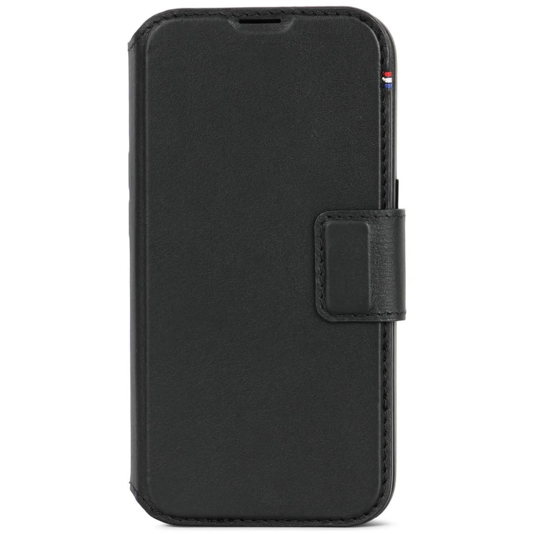 Decoded iPhone 15 Pro Case Leather Detachable Wallet Black