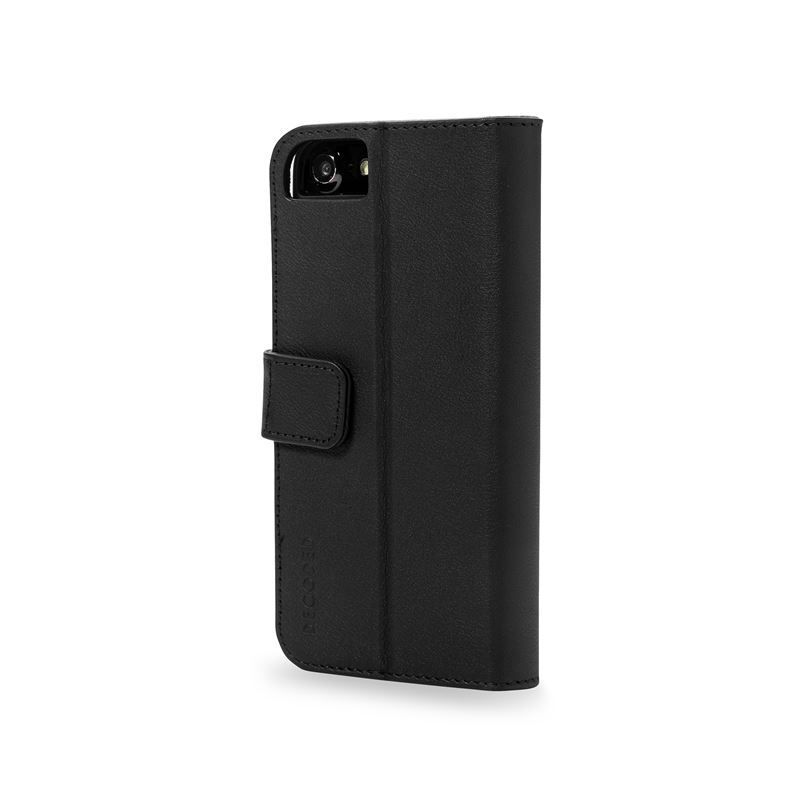 Decoded Leather Detachable Wallet, black - iPhone SE/8/7