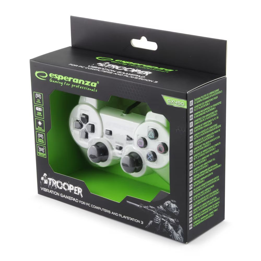 Esperanza Trooper USB Gamepad White