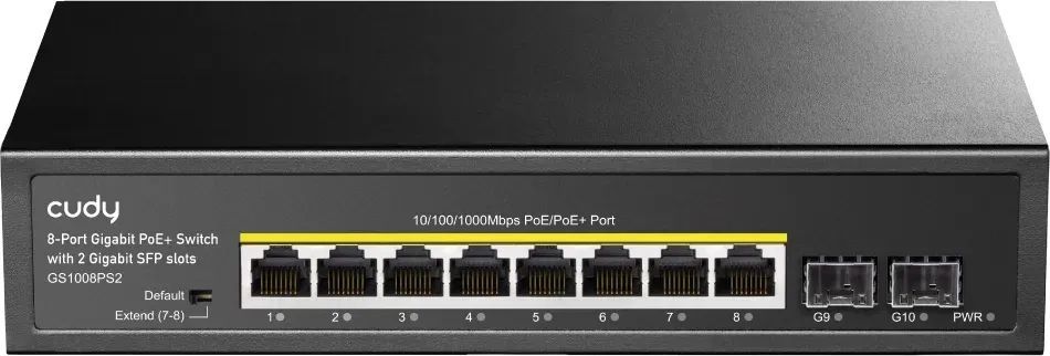 Cudy GS1008PS2 8-Port PoE Switch Black