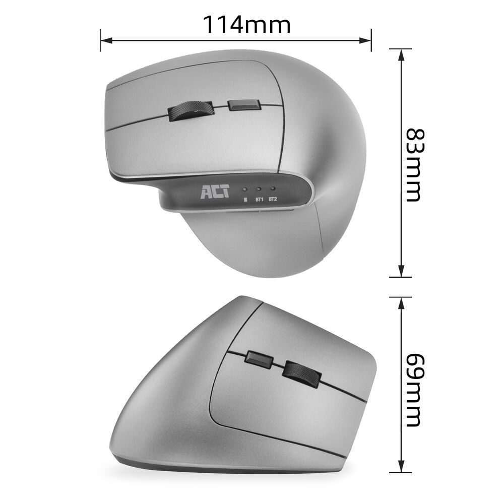 ACT A5515 Ergonomic Wireless Bluetooth Mouse Black