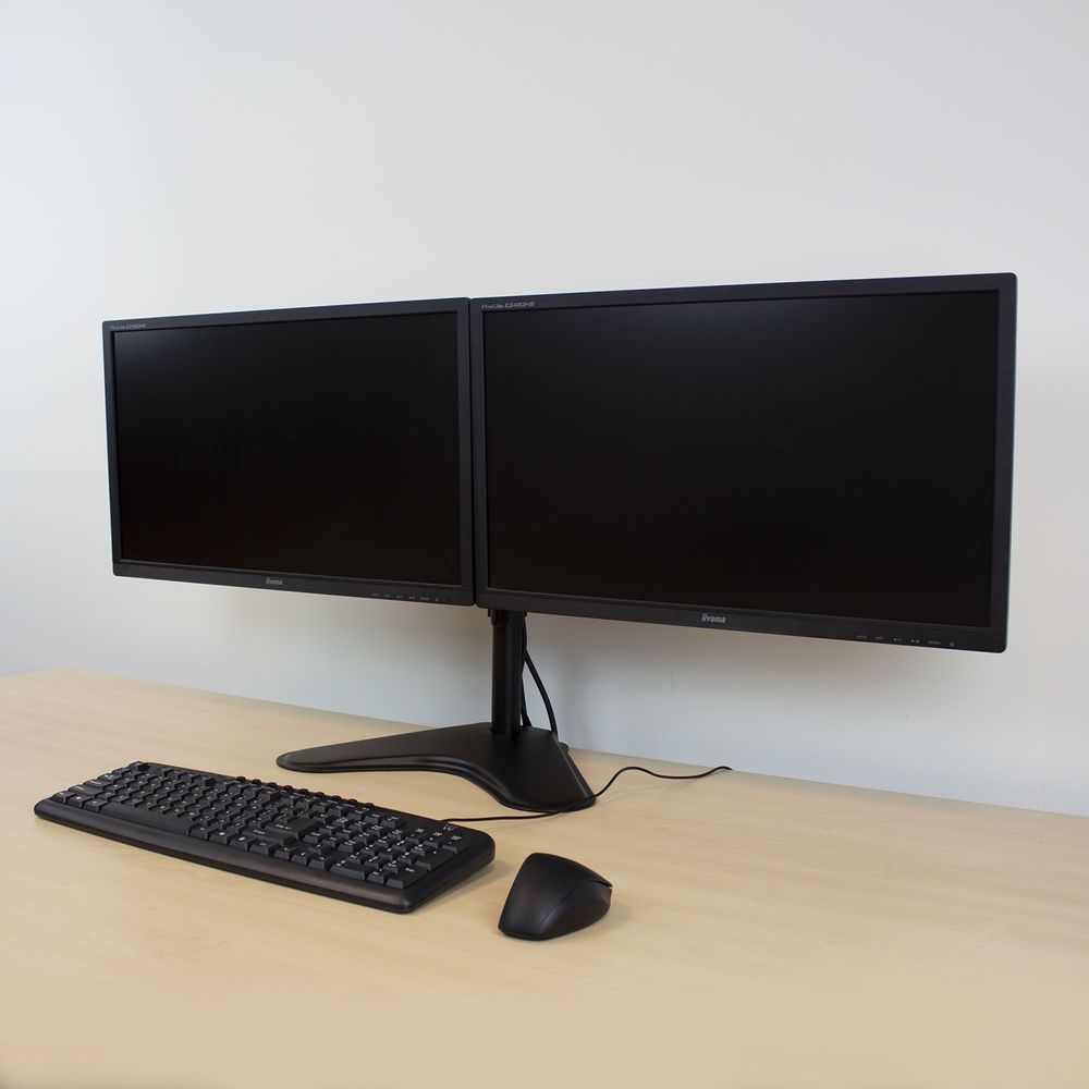 ACT AC8320 Monitor desk stand 2 screens up to 32" VESA Black