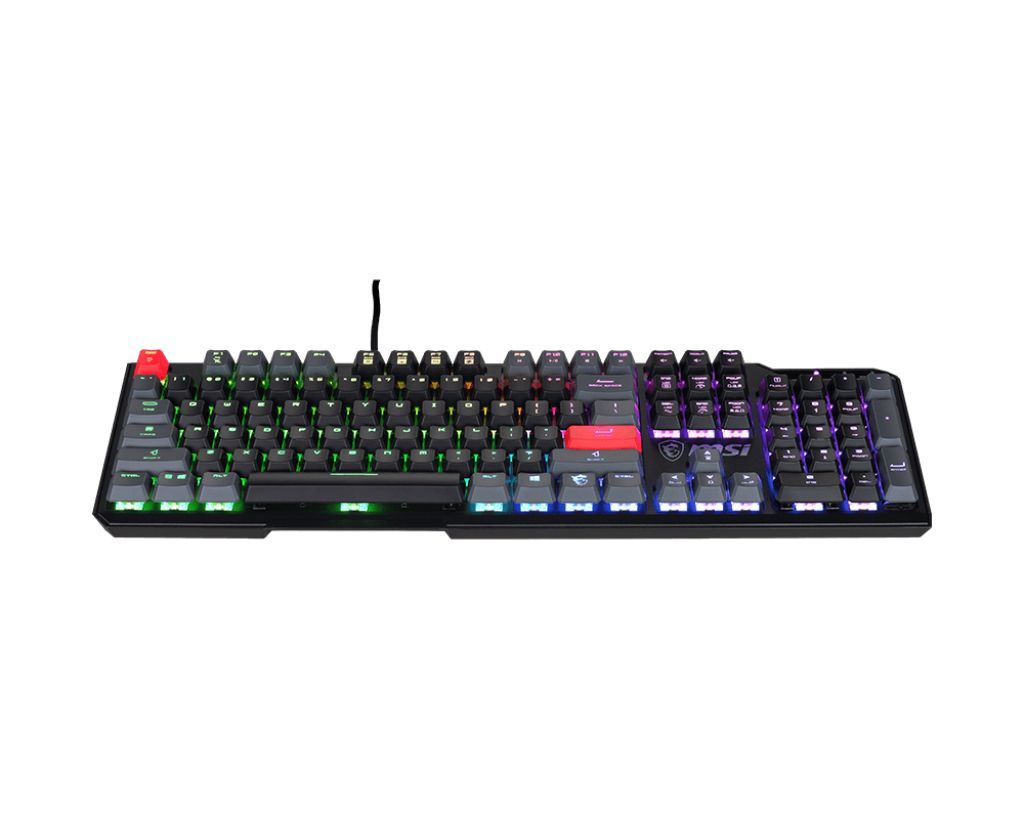 Msi Vigor GK41 Dusk Gaming RGB Kailh Red Mechanical Keyboard Black US