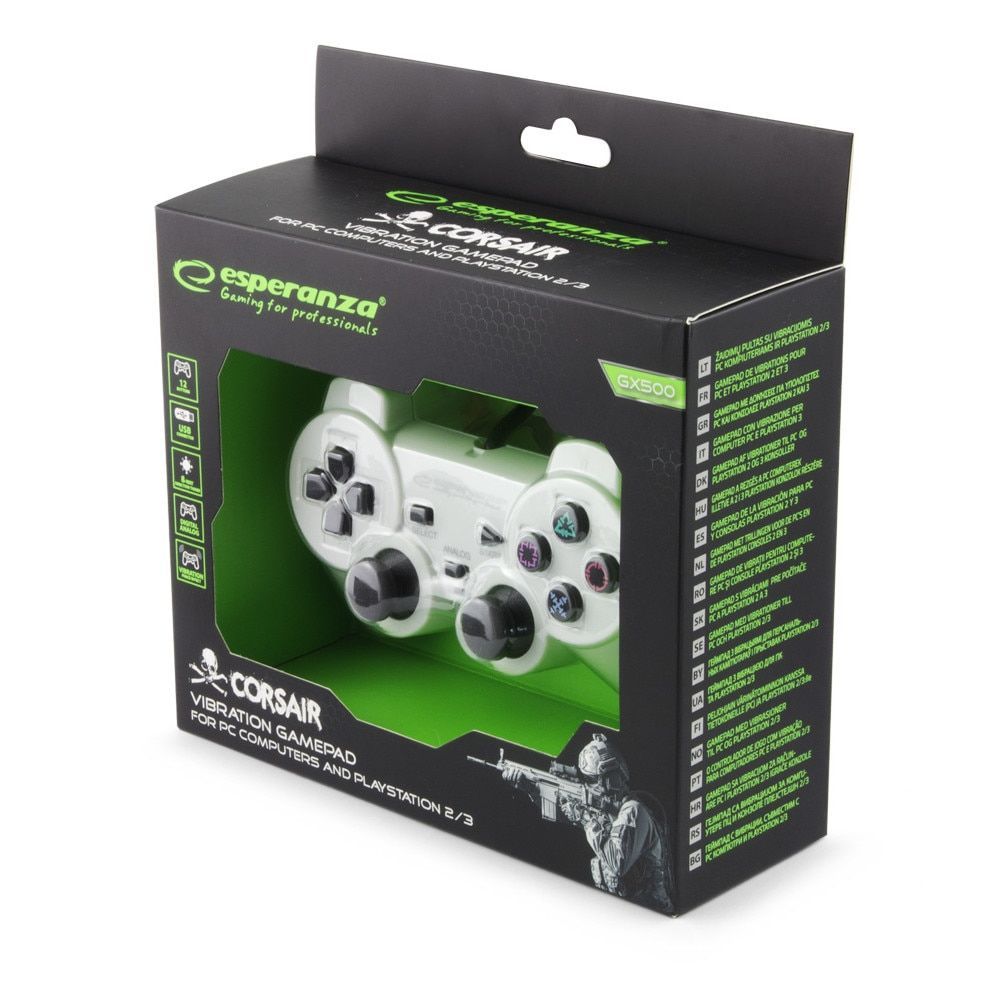 Esperanza Corsair USB Gamepad White/Black