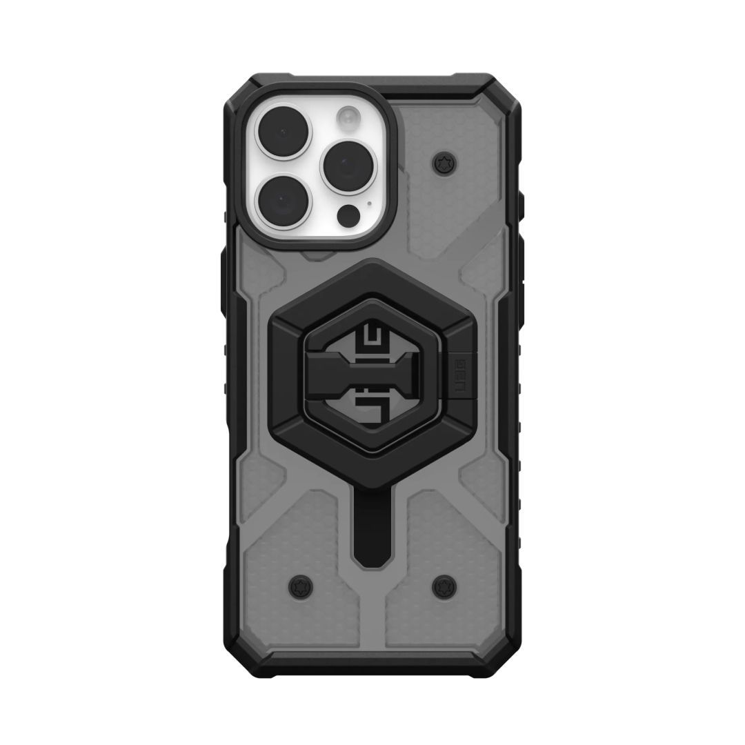 UAG Pathfinder Clear Magsafe iPhone 16 Pro Max Ash/Black+Stand