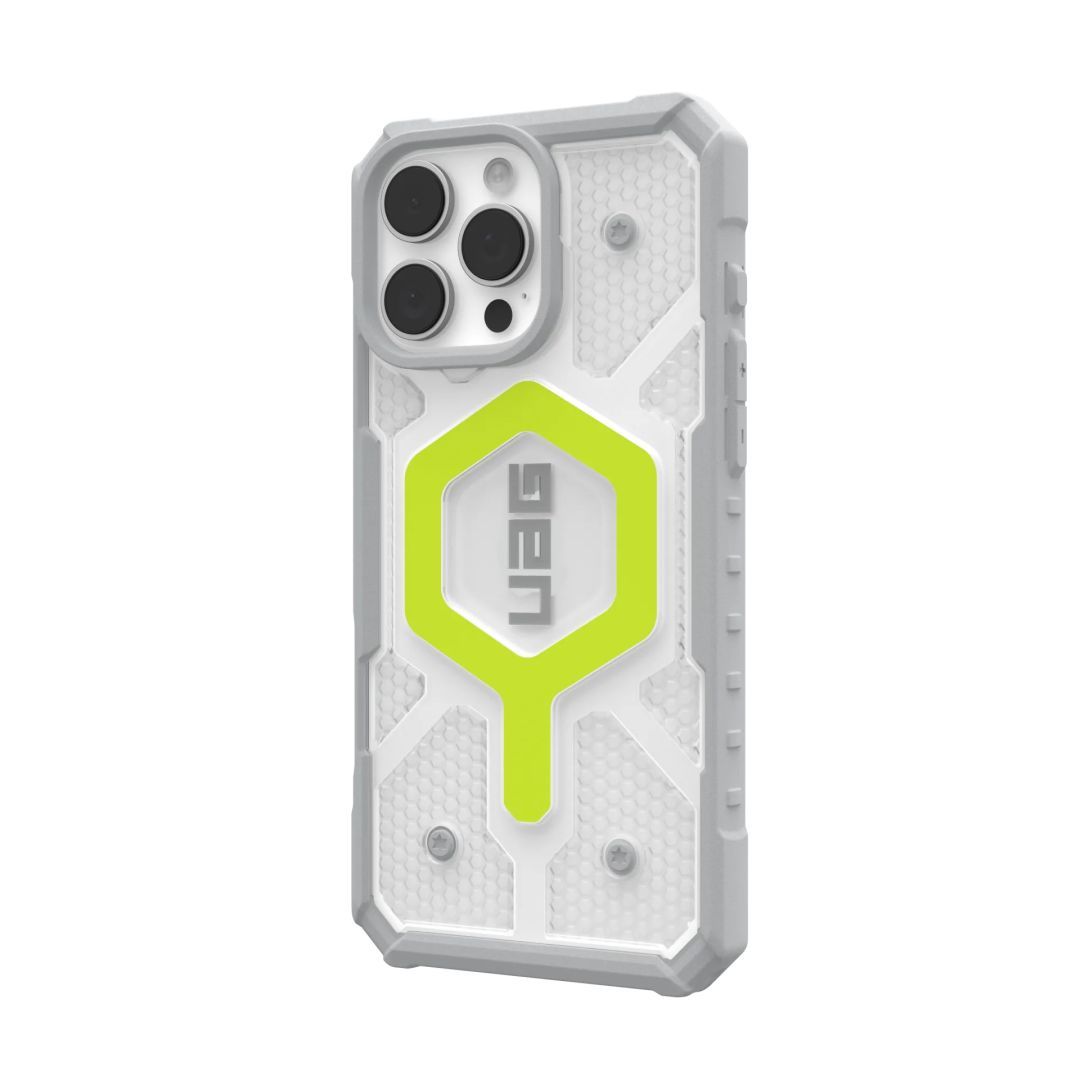 UAG Pathfinder Clear Magsafe iPhone 16 Pro Max Active Neon