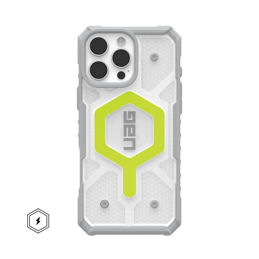 UAG Pathfinder Clear Magsafe iPhone 16 Pro Max Active Neon