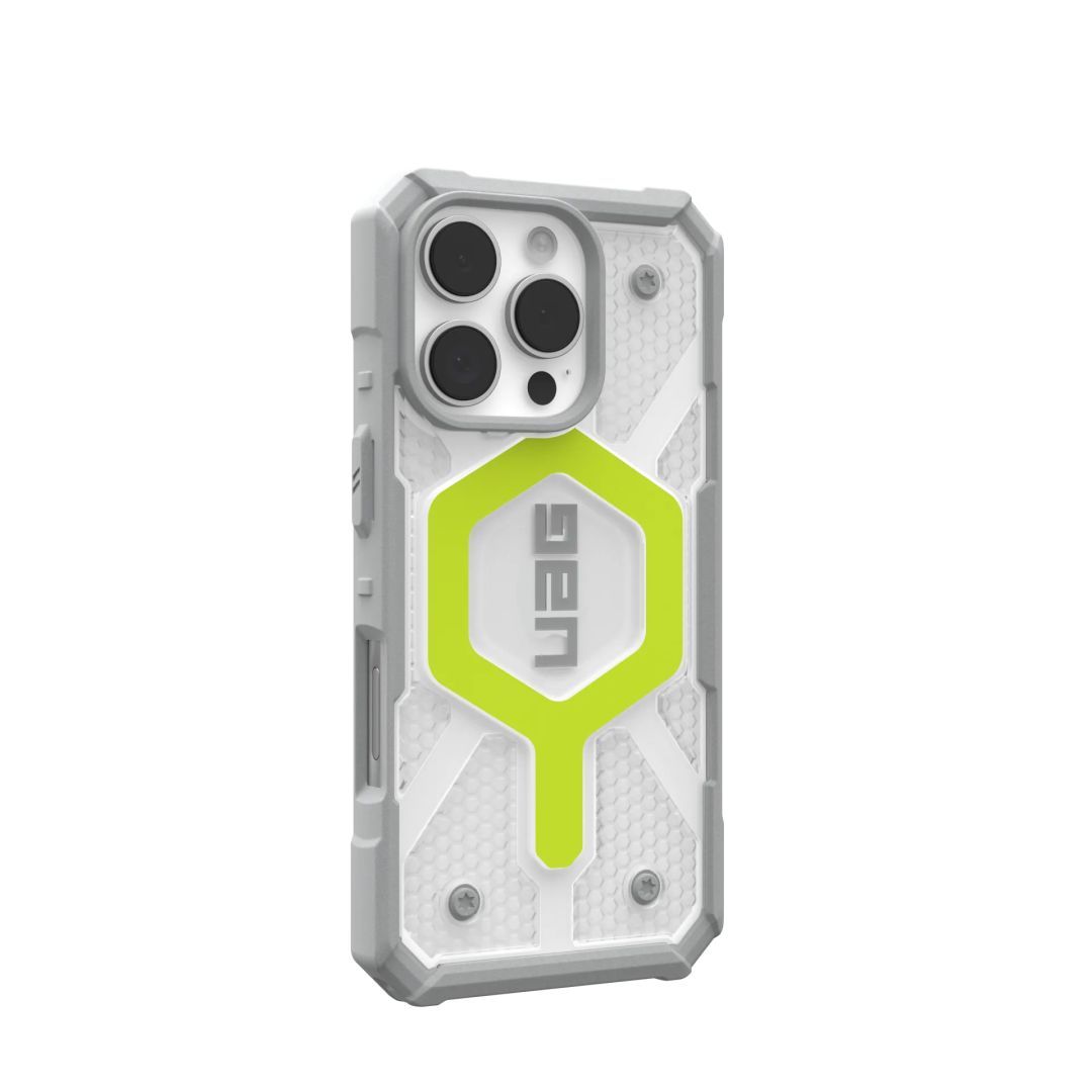 UAG Pathfinder Clear Magsafe iPhone 16 Pro Active Neon