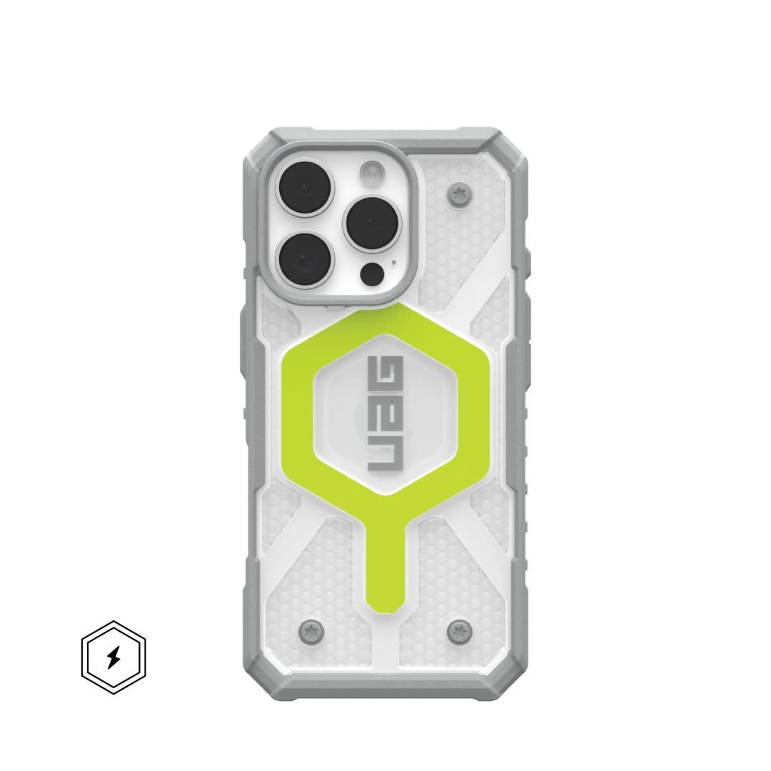 UAG Pathfinder Clear Magsafe iPhone 16 Pro Active Neon