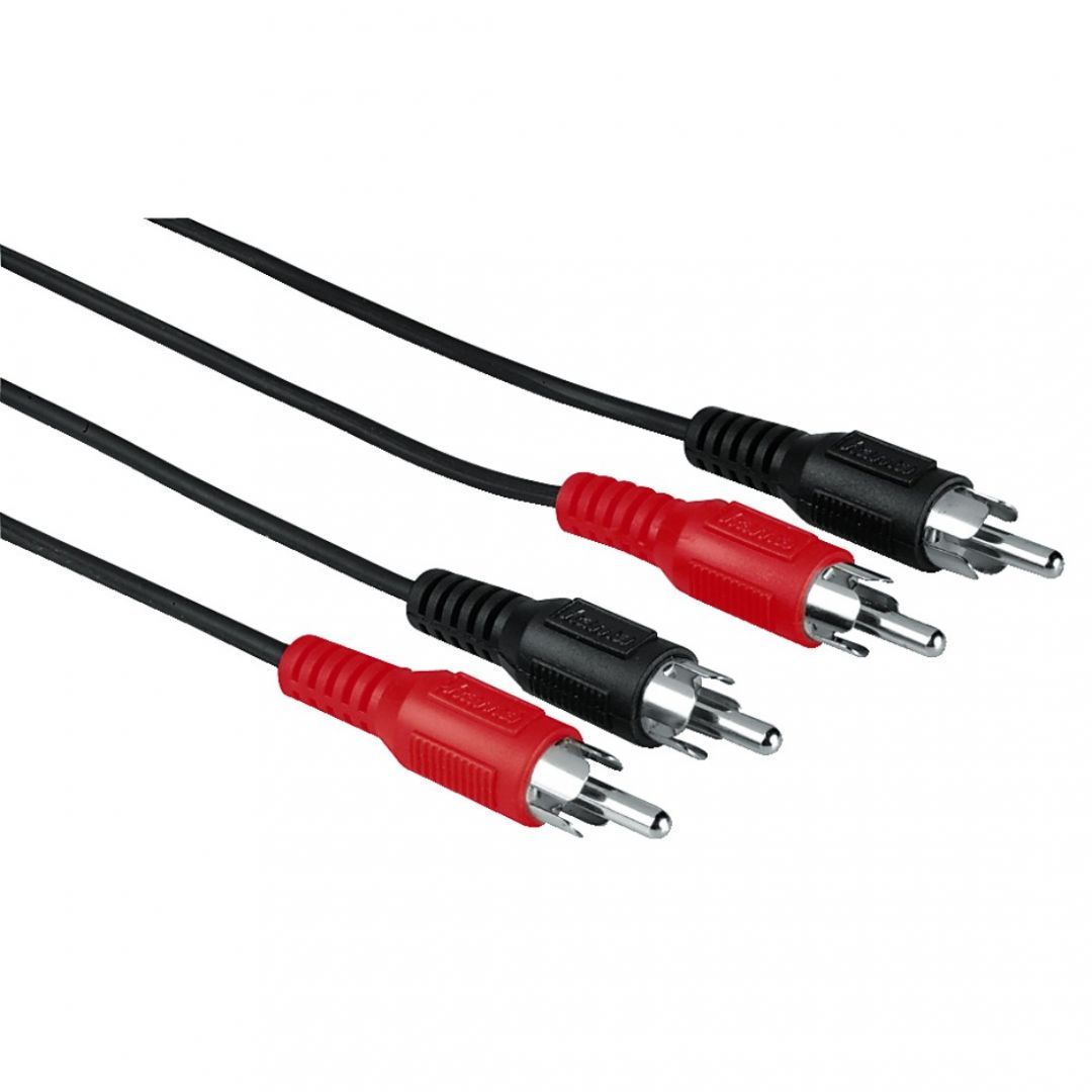 Hama FIC ECO 2RCA-2RCA összekötőkábel 1,5m Black/Red