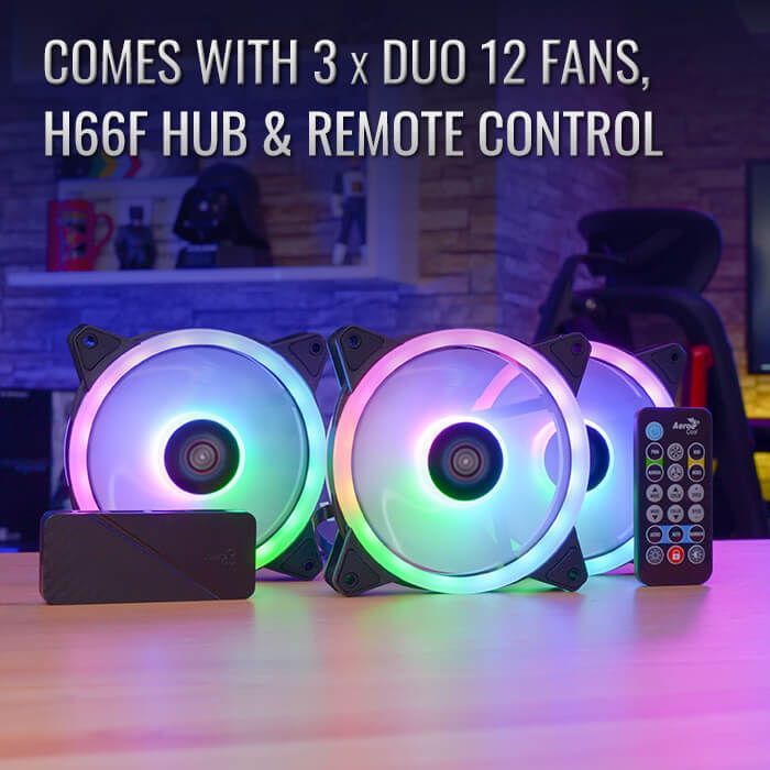 Aerocool Duo 12 Pro 12CM ARGB FANS