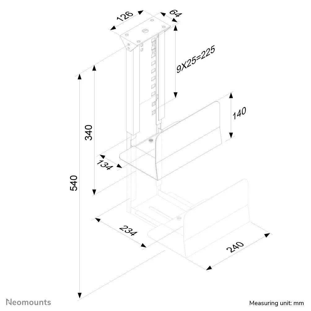 Neomounts CPU-D200BLACK CPU mount Black