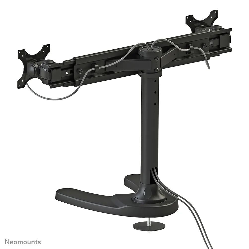 Neomounts FPMA-D700DD Tilt/Turn/Rotate Dual Desk Stand for two 19"-30" Black