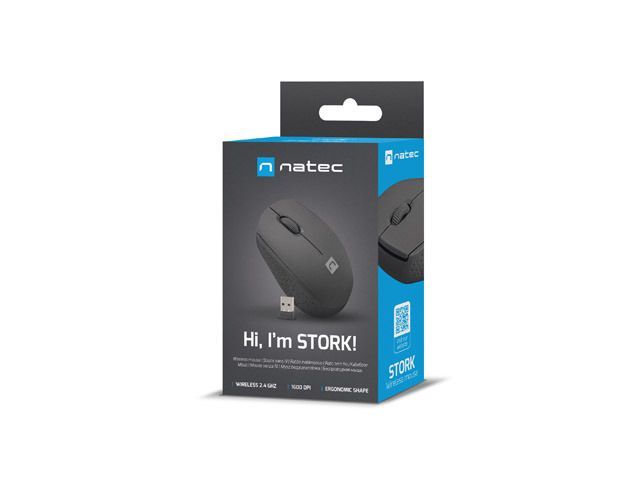 natec Stork Wireless Mouse Black