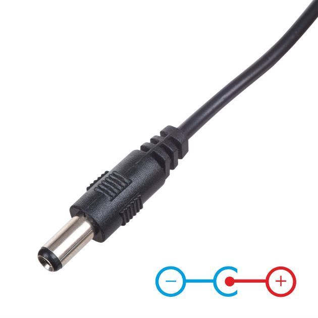 Akyga AK-DC-04 USB-A / DC 5,5 x 2,4mm cable 0,8m Black