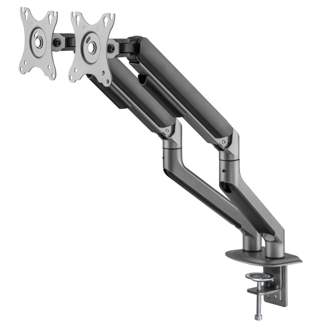 Gembird MA-DA2-05 Desk mounted adjustable double monitor arm 17"-32" Space Grey