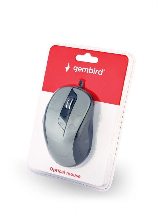 Gembird MUS-6B-01-BG optical mouse Black/Space Grey