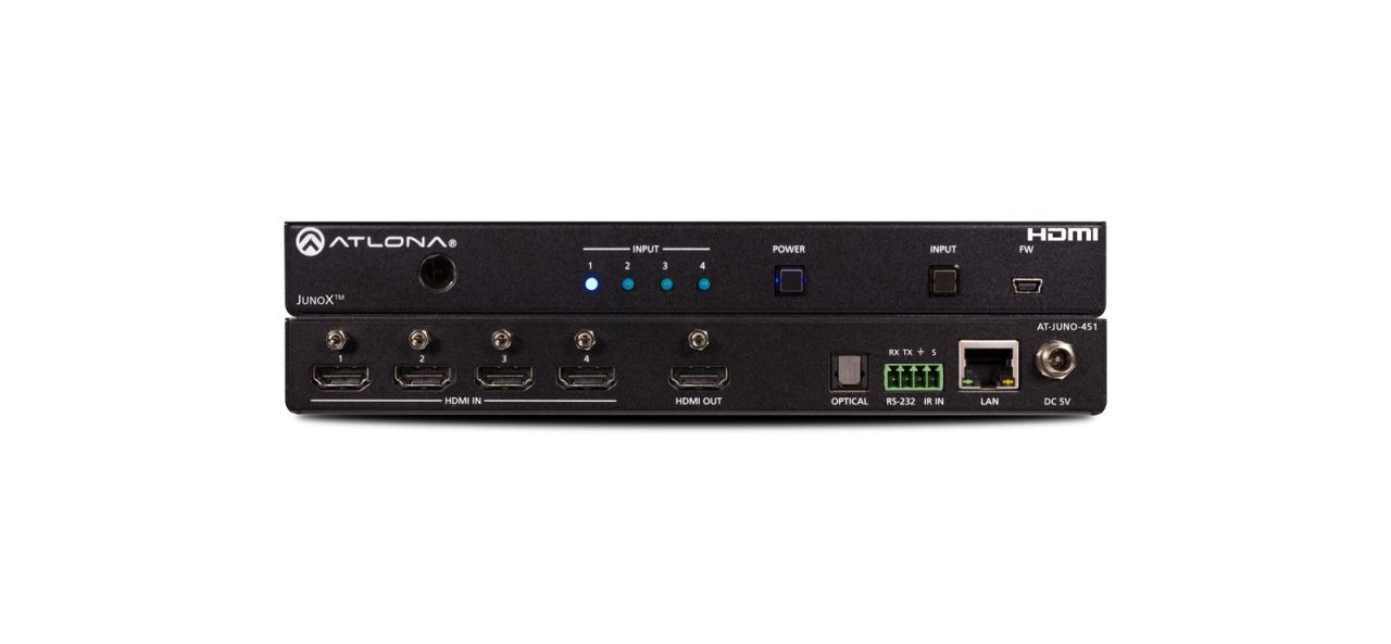 ATLONA AT-JUNO-451 4K HDR Four-Input HDMI Switcher