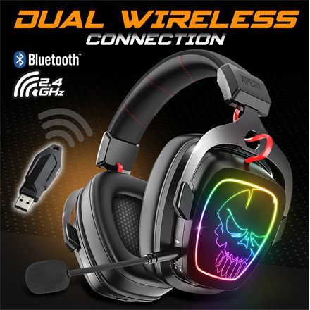 Spirit Of Gamer XPERT XH1500 Wireless Bluetooth RGB Gaming Headset Black