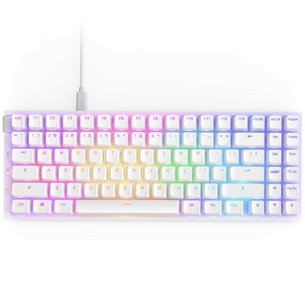 NZXT Function 2 MiniTKL Gaming Keyboard Matte White UK