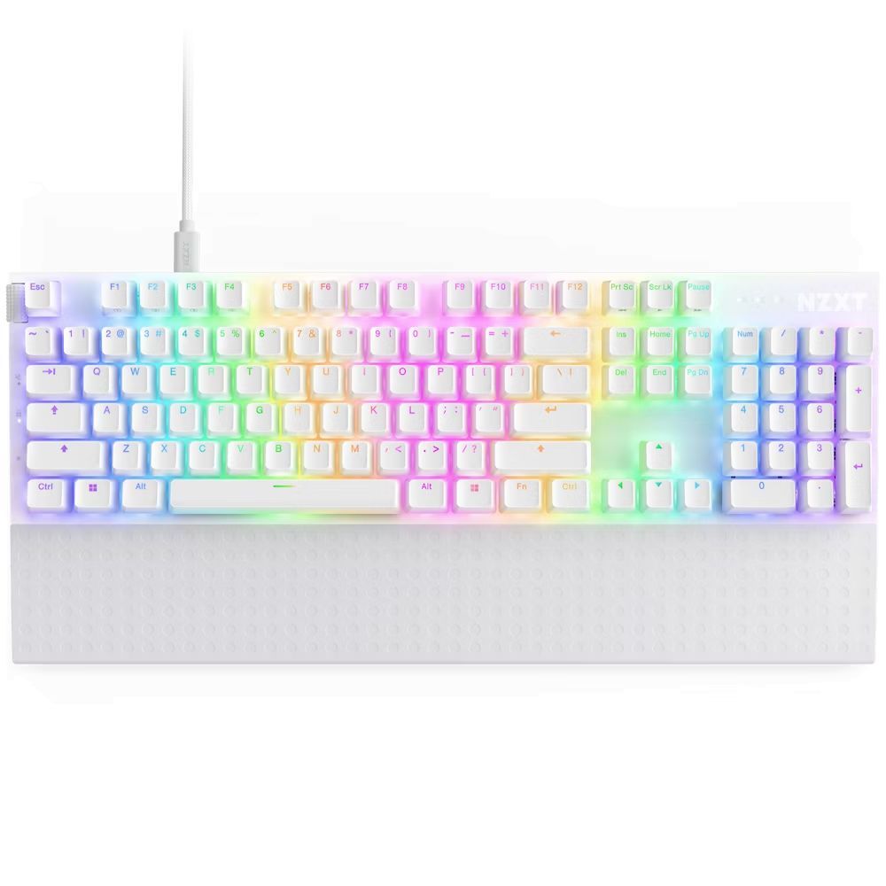 NZXT Function 2 Gaming Keyboard Matte White UK