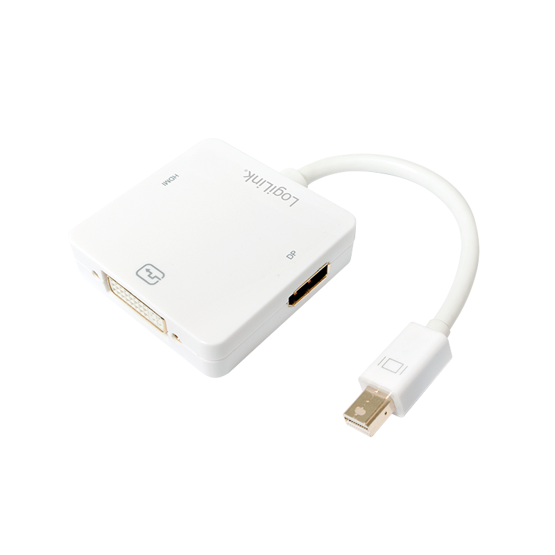 Logilink 4K Mini DisplayPort to HDMI/DVI/DisplayPort Converter White