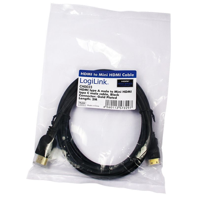 Logilink HDMI - miniHDMI High Speed cable 2m Black