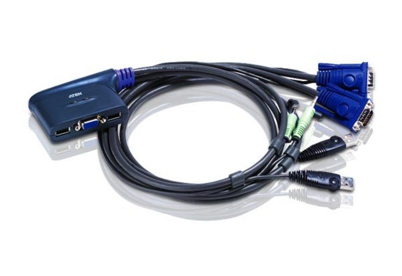 ATEN CS62U 2-Port USB VGA/Audio Cable KVM Switch (1,8m)