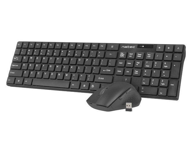 natec Stingray Wireless Keyboard Combo Black US