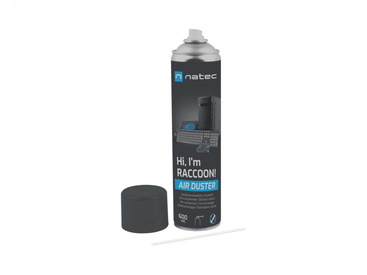 natec Raccoon Sűrített levegő spray 600ml