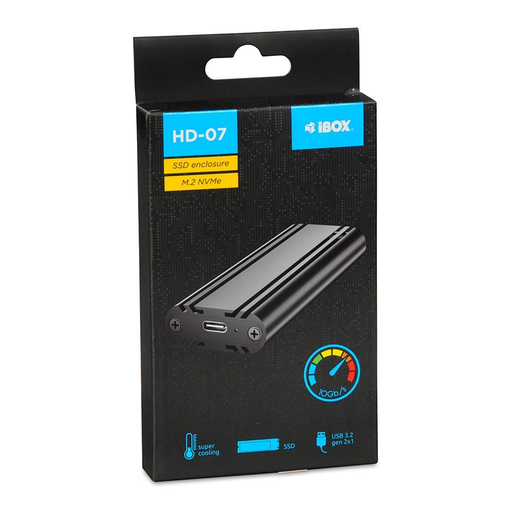 iBox HD-07 M.2 NVMe SSD Enclosure Black