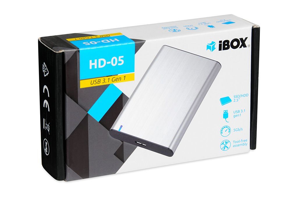 iBox HD-05 2,5" HDD/SSD Enclosure Grey