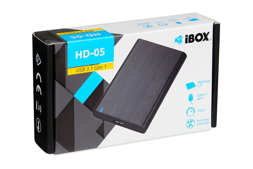 iBox HD-05 2,5" HDD/SSD Enclosure Black